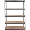 imageVEVOR 3Tier Foldable Storage Shelf 30W x 13D x 36H Inch Folding Metal Rack Shelving Unit No Assembly Organizer Shelf with 5 Wheels ampamp 4 Hooks for Pantry Kitchen Garage Basement Black48 L x 24 W x 72 H