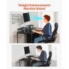 imageVEVOR 47quot Computer Desk with LED Lights ampamp Power Outlets Gaming Table with 4 Large Drawers Office Desk with Monitor Stand Study Work Home Office Small Spaces Black47 with 4 Large Drawers