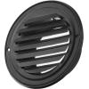 imageVEVOR 6 inch Wall Vent Cover Louvered Round AC Vent Gable Cover Premium Stainless Steel ampamp with Builtin a Protection Screen for HouseBathroomGarageKitchenBasement 2 Pack Black4 Inch