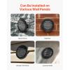 imageVEVOR 6 inch Wall Vent Cover Louvered Round AC Vent Gable Cover Premium Stainless Steel ampamp with Builtin a Protection Screen for HouseBathroomGarageKitchenBasement 2 Pack Black4 Inch