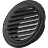 imageVEVOR 6 inch Wall Vent Cover Louvered Round AC Vent Gable Cover Premium Stainless Steel ampamp with Builtin a Protection Screen for HouseBathroomGarageKitchenBasement 2 Pack Black6 Inch