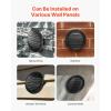 imageVEVOR 6 inch Wall Vent Cover Louvered Round AC Vent Gable Cover Premium Stainless Steel ampamp with Builtin a Protection Screen for HouseBathroomGarageKitchenBasement 2 Pack Black6 Inch