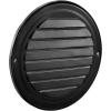imageVEVOR 6 inch Wall Vent Cover Louvered Round AC Vent Gable Cover Premium Stainless Steel ampamp with Builtin a Protection Screen for HouseBathroomGarageKitchenBasement 2 Pack Black6 Inch
