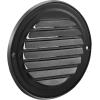 imageVEVOR 6 inch Wall Vent Cover Louvered Round AC Vent Gable Cover Premium Stainless Steel ampamp with Builtin a Protection Screen for HouseBathroomGarageKitchenBasement 2 Pack Black4 Inch
