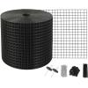 imageVEVOR 8in x 98ft Solar Panel Bird Guard PVC Coated Wire Mesh Roll Kit with 100pcs FastenersCritter FencePigeon Proofing Black6in x 100ft with 60pcs Fasteners 50pcs Tie Wires