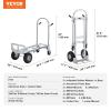 imageVEVOR Aluminum Truck 2 in 1 800 lbs Load Capacity Heavy Duty Industrial Convertible Folding Hand Truck and Dolly Utility Cart Converts from Hand Truck to Platform Cart with Rubber Wheels1000LBS  2 in 1