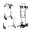 imageVEVOR Aluminum Truck 2 in 1 800 lbs Load Capacity Heavy Duty Industrial Convertible Folding Hand Truck and Dolly Utility Cart Converts from Hand Truck to Platform Cart with Rubber Wheels400LBS  2 in 1