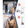imageVEVOR Aluminum Truck 2 in 1 800 lbs Load Capacity Heavy Duty Industrial Convertible Folding Hand Truck and Dolly Utility Cart Converts from Hand Truck to Platform Cart with Rubber Wheels1000LBS2 in 1new