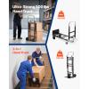imageVEVOR Aluminum Truck 2 in 1 800 lbs Load Capacity Heavy Duty Industrial Convertible Folding Hand Truck and Dolly Utility Cart Converts from Hand Truck to Platform Cart with Rubber Wheels500LBS  2 in 1