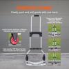 imageVEVOR Aluminum Truck 2 in 1 800 lbs Load Capacity Heavy Duty Industrial Convertible Folding Hand Truck and Dolly Utility Cart Converts from Hand Truck to Platform Cart with Rubber WheelsPortable  175LBS