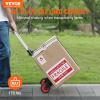 imageVEVOR Aluminum Truck 2 in 1 800 lbs Load Capacity Heavy Duty Industrial Convertible Folding Hand Truck and Dolly Utility Cart Converts from Hand Truck to Platform Cart with Rubber WheelsPortable  175LBS