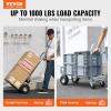 imageVEVOR Aluminum Truck 2 in 1 800 lbs Load Capacity Heavy Duty Industrial Convertible Folding Hand Truck and Dolly Utility Cart Converts from Hand Truck to Platform Cart with Rubber Wheels1000LBS  2 in 1