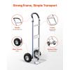 imageVEVOR Aluminum Truck 2 in 1 800 lbs Load Capacity Heavy Duty Industrial Convertible Folding Hand Truck and Dolly Utility Cart Converts from Hand Truck to Platform Cart with Rubber Wheels500LBS