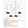 imageVEVOR Broom and Dustpan Set Heavy Duty Dustpan and Broom Combo with SelfCleaning Teeth Metal Upright Standing Dust Pan with Long Handle Ideal for Home Restaurant Office Dorm BlackOrange