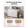 imageVEVOR Cat Litter Box Enclosure Furniture 276 in Hidden Litter Box Cabinet with Metal Legs ampamp 2Tier Storage Shelves Waterproof Washroom Cat House Fit Most of Litterbox for Living RoomWhite