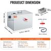 imageVEVOR Commercial Grease Trap 40 LBS Grease Interceptor Side Inlet Interceptor Under Sink Stainless Steel Grease Trap 10 GPM Waste Water Oilwater Separator for Restaurant Canteen Home KitchenTop Inlet