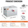 imageVEVOR Commercial Grease Trap 40 LBS Grease Interceptor Side Inlet Interceptor Under Sink Stainless Steel Grease Trap 10 GPM Waste Water Oilwater Separator for Restaurant Canteen Home KitchenSide Inlet