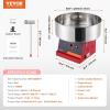 imageVEVOR Cotton Candy Machine Commercial 1000W Electric Floss Maker with Stainless Steel Bowl Sugar Scoop Storage Drawer Perfect for Home Carnival Kids Birthday Family Party RedRed