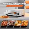 imageVEVOR Countertop Electric Pizza Oven 12inch 1500W 122662 Temp Range Stainless Steel Construction and EasytoClean Crumb Tray Suitable for Both Commercial and Home Use