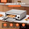 imageVEVOR Countertop Electric Pizza Oven 12inch 1500W 122662 Temp Range Stainless Steel Construction and EasytoClean Crumb Tray Suitable for Both Commercial and Home Use