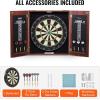 imageVEVOR Dart Board Cabinet Set Multiple Styles ReadytoPlay Bundle Official Size Steel Tip Dart Hideaway Cabinet Features Easy Assembly Complete with All Accessories Perfect for Cricket Games40 x 213 x 35