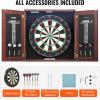 imageVEVOR Dart Board Cabinet Set Multiple Styles ReadytoPlay Bundle Official Size Steel Tip Dart Hideaway Cabinet Features Easy Assembly Complete with All Accessories Perfect for Cricket Games433 x 213 x 43