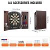 imageVEVOR Dart Board Cabinet Set Multiple Styles ReadytoPlay Bundle Official Size Steel Tip Dart Hideaway Cabinet Features Easy Assembly Complete with All Accessories Perfect for Cricket Games353 x 20 x 27