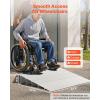 imageVEVOR Door Threshold Ramp 1 inch Rise Aluminum Alloy Threshold Ramp Rated 800 lbs Load Capacity Handicap Ramps for Home Steps for Wheelchair Scooters Power Chairs Walkers Bicycle Tricycle5 Rise