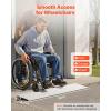 imageVEVOR Door Threshold Ramp 1 inch Rise Aluminum Alloy Threshold Ramp Rated 800 lbs Load Capacity Handicap Ramps for Home Steps for Wheelchair Scooters Power Chairs Walkers Bicycle Tricycle1 Rise