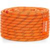 imageVEVOR Double Braided Polyester Rope 12 in x 220 ft 48 Strands 8000 LBS Breaking Strength Outdoor Rope Arborist Rigging Rope for Rock Hiking Camping Swing Rappelling Rescue OrangeBlackPolyester Rope