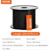 imageVEVOR Double Braided Polyester Rope 12 in x 220 ft 48 Strands 8000 LBS Breaking Strength Outdoor Rope Arborist Rigging Rope for Rock Hiking Camping Swing Rappelling Rescue OrangeBlackNylon Rope