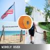 imageVEVOR Double Braided Polyester Rope 12 in x 220 ft 48 Strands 8000 LBS Breaking Strength Outdoor Rope Arborist Rigging Rope for Rock Hiking Camping Swing Rappelling Rescue OrangeBlackPolyester Rope