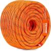 imageVEVOR Double Braided Polyester Rope 12 in x 220 ft 48 Strands 8000 LBS Breaking Strength Outdoor Rope Arborist Rigging Rope for Rock Hiking Camping Swing Rappelling Rescue OrangeBlackPolyester Rope