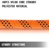 imageVEVOR Double Braided Polyester Rope 12 in x 220 ft 48 Strands 8000 LBS Breaking Strength Outdoor Rope Arborist Rigging Rope for Rock Hiking Camping Swing Rappelling Rescue OrangeBlackPolyester Rope