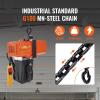 imageVEVOR Electric Chain Hoist 2200 lbs1 ton Capacity 10 ft Lifting Height 10 ftmin Speed 120V Single Phase Overhead Crane with G100 Chain 10 ft Wired Remote Control for Garage Shop Hotel Home1100 lbs 15 ft Lifting Height