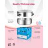 imageVEVOR Electric Cotton Candy Machine 1000W Commercial Candy Floss Maker with 205 in Stainless Steel Bowl Sugar Scoop and Drawer Easy Home Use Perfect for Kids Birthday Family Party PinkBlue