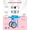 imageVEVOR Electric Cotton Candy Machine 1000W Commercial Candy Floss Maker with 205 in Stainless Steel Bowl Sugar Scoop and Drawer Easy Home Use Perfect for Kids Birthday Family Party PinkBlue