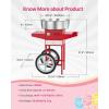 imageVEVOR Electric Cotton Candy Machine 1000W Commercial Candy Floss Maker with 205 in Stainless Steel Bowl Sugar Scoop and Drawer Easy Home Use Perfect for Kids Birthday Family Party PinkRed