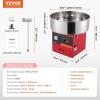 imageVEVOR Electric Cotton Candy Machine 1000W Commercial Floss Maker wStainless Steel Bowl Sugar Scoop and Drawer Perfect for Home Carnival Kids Birthday Family Party PinkRed