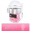 imageVEVOR Electric Cotton Candy Machine 1000W Commercial Floss Maker wStainless Steel Bowl Sugar Scoop and Drawer Perfect for Home Carnival Kids Birthday Family Party PinkPink