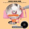 imageVEVOR Electric Cotton Candy Machine 1000W Commercial Floss Maker wStainless Steel Bowl Sugar Scoop and Drawer Perfect for Home Carnival Kids Birthday Family Party PinkPink