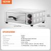 imageVEVOR Electric Pizza Oven for Countertops 12inch 1500W with Temp Control ampamp 060 Min Timer Even Baking Technology ampamp Easy Clean Crumb Tray Ideal for Both Commercial ampamp Home Kitchens12 Inch Single Layer Pizza Oven