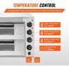 imageVEVOR Electric Pizza Oven for Countertops 12inch 1500W with Temp Control ampamp 060 Min Timer Even Baking Technology ampamp Easy Clean Crumb Tray Ideal for Both Commercial ampamp Home Kitchens14 Inch Dual Layer Pizza Oven