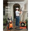 imageVEVOR Electric Pressure Washer Max 4500 PSI and 32 GPM with Pressure Adjustment High Power Pressure Cleaning Machine with 4 Quick Connect Nozzles for CarsFencesDrivewaysPatiosHome Cleaning4500 PSI with Pressure Adjustment