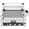 imageVEVOR Hot Dog Roller 18 Hot Dog 7 Rollers Stainless Steel Sausage Grill Cooker 1200W Hot Dog Machine with Bun Warmer Cover 3 Temp Control Side Storage Box Oil Drip Tray for Home ampamp Commercial7 RollersBun Warmer