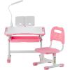 imageVEVOR Kids Study Chair and Desk Set Study Desk and Chair for Kids with Bookshelf ampamp Storage Drawer Adjustable Height ampamp 040 Tilted Desktop BluePink