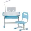 imageVEVOR Kids Study Chair and Desk Set Study Desk and Chair for Kids with Bookshelf ampamp Storage Drawer Adjustable Height ampamp 040 Tilted Desktop BlueBlue