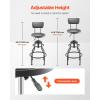 imageVEVOR Mechanic Stool Dual Storage Trays Rolling Stool and Garage Stool with Adjustable Height 236295 inSoft Waterproof Cushion 360 Swivel Casters 330 LBS Capacity Heavy Dutywith Backrestno Casters