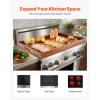 imageVEVOR Noodle Board Stove Cover Stove Top Cover Board for Gas Burner ampamp Electric Stove Acacia Wood Cutting Board with Builtin Handles RV Stovetop CoverKitchen Sink Cover for Counter Space ampamp TrayNatural Wood