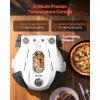 imageVEVOR Pizza Oven 12 in Electric Pizza Maker 1200W Electric Pizzas Cooker with Cordierite Stone 5Mode Temperature Control Viewing Window for Precise Cooking Heats up to 788 F for Home RedWhite